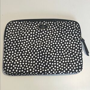Kate Spade Black and White Dotted Tablet Sleeve